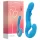 Honey Play Box Harmony Duo - strap-on cu limbă vibrator inteligent - albastru