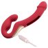 Honey Play Box Harmony Duo - vibrator strap-on cu limbă inteligent - roșu