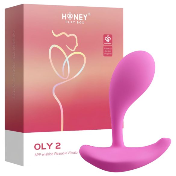 Honey Play Box Oly 2 - vibrator inteligent dublu G-spot și clitoris - roz