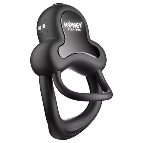Honey Play Box Anello - inel pentru penis și testicule cu vibrații inteligente