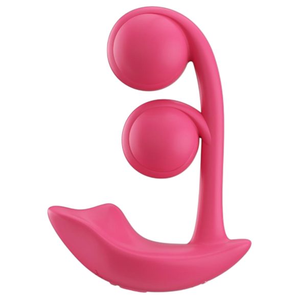 Honey Play Box Melody - vibrator 2în1 inteligent cu mărgele - roșu