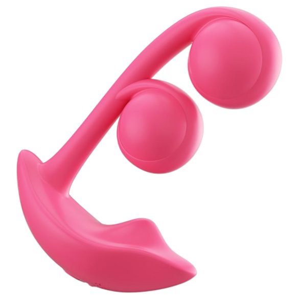 Honey Play Box Melody - vibrator 2în1 inteligent cu mărgele - roșu