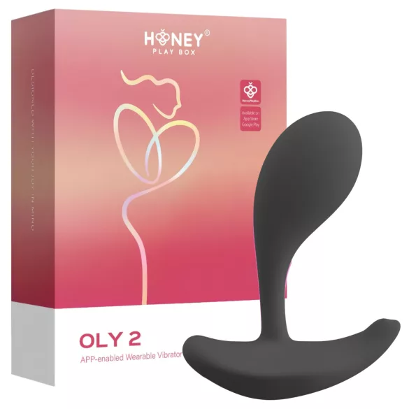 Honey Play Box Oly 2 - vibrator pentru punctul G și clitoris, controlat prin aplicație (negru)