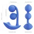 Honey Play Box Melody - vibrator tip 2în1 cu bile - silicon albastru