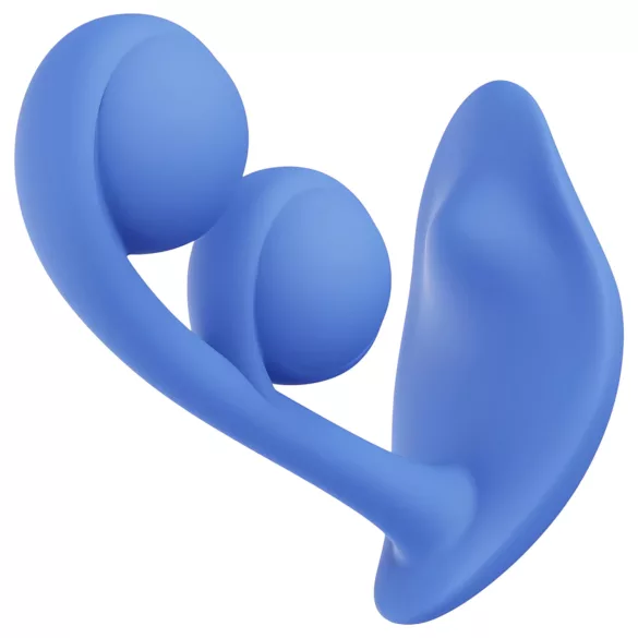 Honey Play Box Melody - vibrator tip 2în1 cu bile - silicon albastru