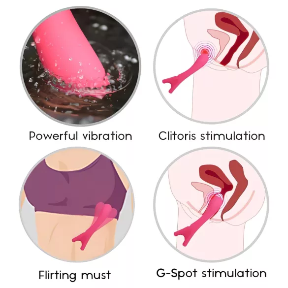 Cotoxo Eiffel Finger - vibrator pentru punctul G reîncărcabil - roșu