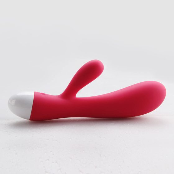 Cotoxo Dolphin & baby - vibrator fără fir cu mâner (roșu)