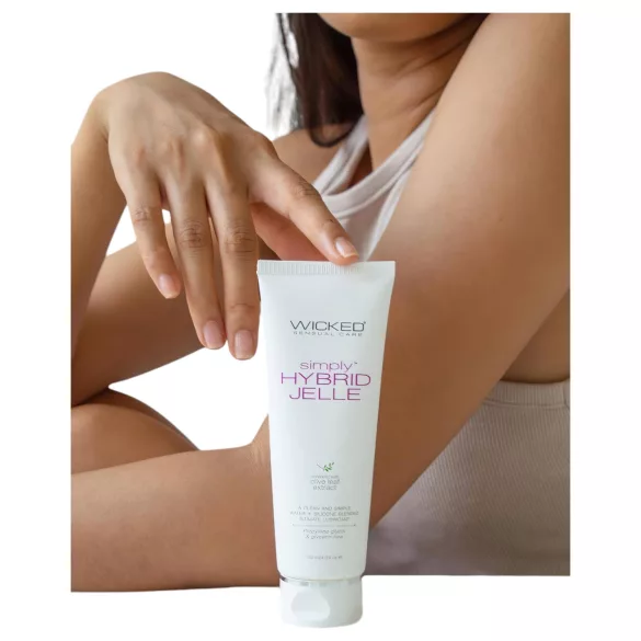 Wicked Simply Hybrid Jelle - lubrifiant hibrid pe bază de apă și silicon - 120ml