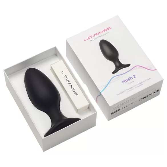 LOVENSE Hush 2 L - mic vibrator anal reîncărcabil (57 mm) - negru