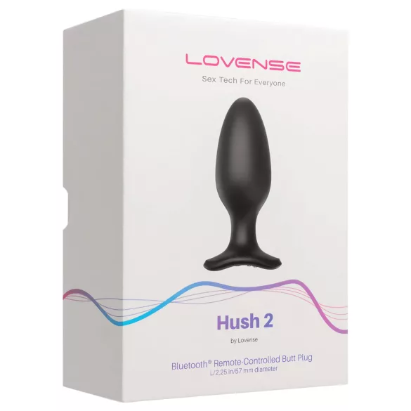 LOVENSE Hush 2 L - mic vibrator anal reîncărcabil (57 mm) - negru