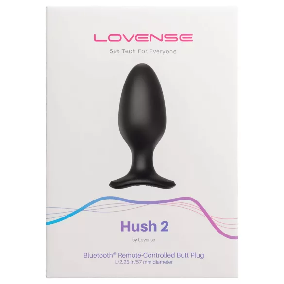 LOVENSE Hush 2 L - mic vibrator anal reîncărcabil (57 mm) - negru