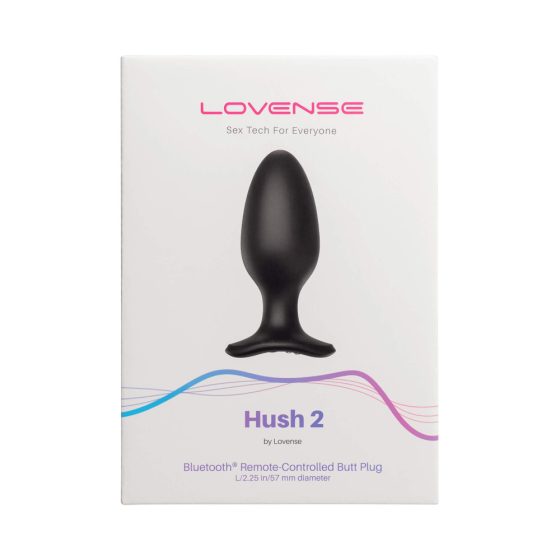 LOVENSE Hush 2 L - vibratori anali mici cu acumulator (57mm) - negru