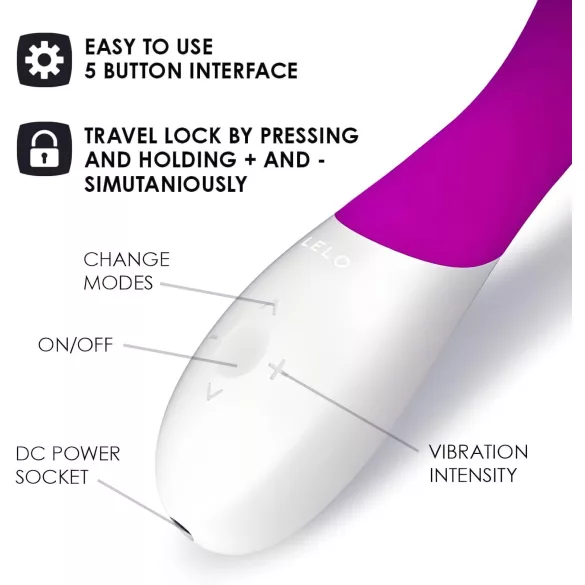 LELO - Vibrator punctul G rezistent la apă - mov
