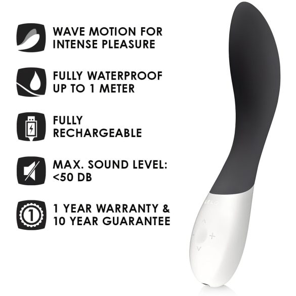 LELO Mona Wave - vibrator rezistent la apă pentru punctul G (negru)