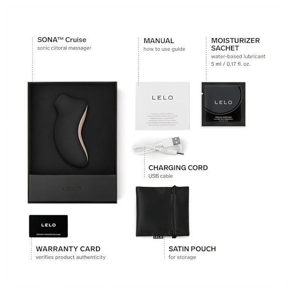 LELO - Stimulator clitoridian cu unde sonore - negru