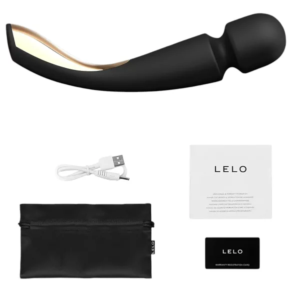 LELO - vibrator masaj Smart Wand 2 mare - reîncărcabil - negru