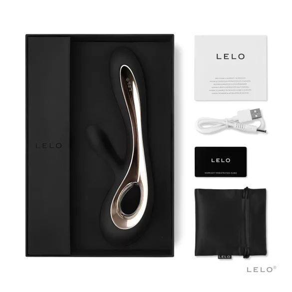 LELO Soraya 2 - vibrator etanș cu braț pentru clitoris, reîncărcabil (negru)