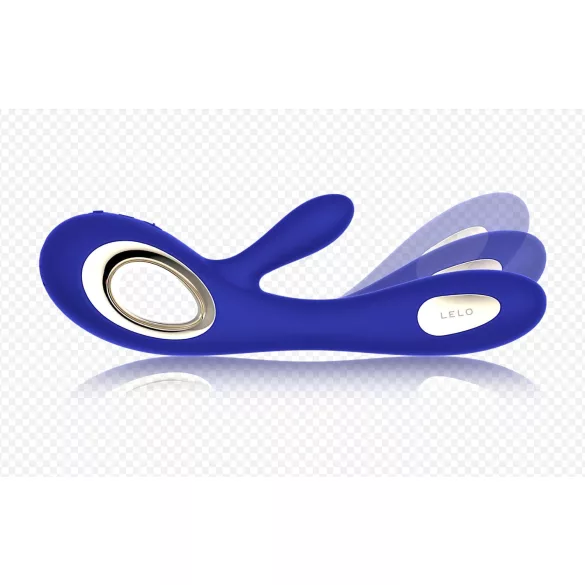 LELO Soraya Wave - vibrator cu undă, albastru, cu braț clitoral și baterie reîncărcabilă