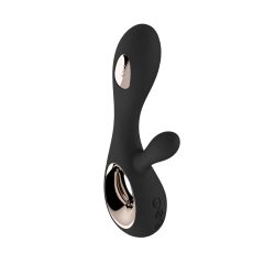   LELO Soraya Wave - vibrator cu acțiune de balansare, cu stimulator de clitoris, și acumulator încorporat (negru)