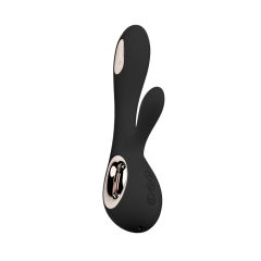   LELO Soraya Wave - vibrator cu acțiune de balansare, cu stimulator de clitoris, și acumulator încorporat (negru)