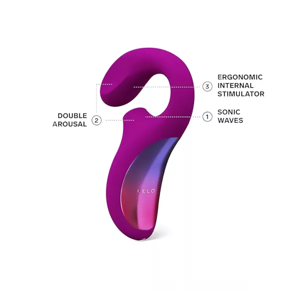 LELO Enigma - vibrator 2în1 punctul G, reîncărcabil, rezistent la apă, mov