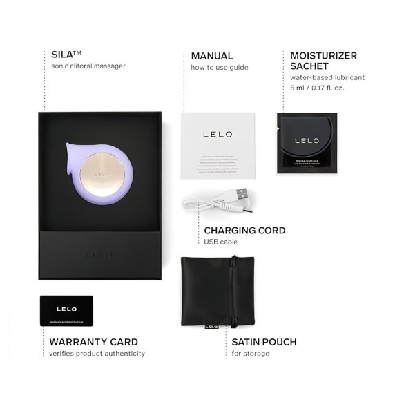 LELO Sila - stimulator clitoridian cu unde sonore, rezistent la apă, mov