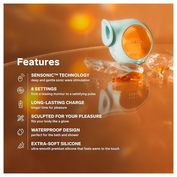 LELO Sila - stimulator clitoridian cu unde sonore, rezistent la apă, mov