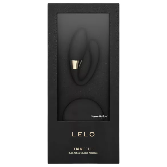 LELO Tiani Duo - vibrator pentru cuplu - telecomandă - silicon negru