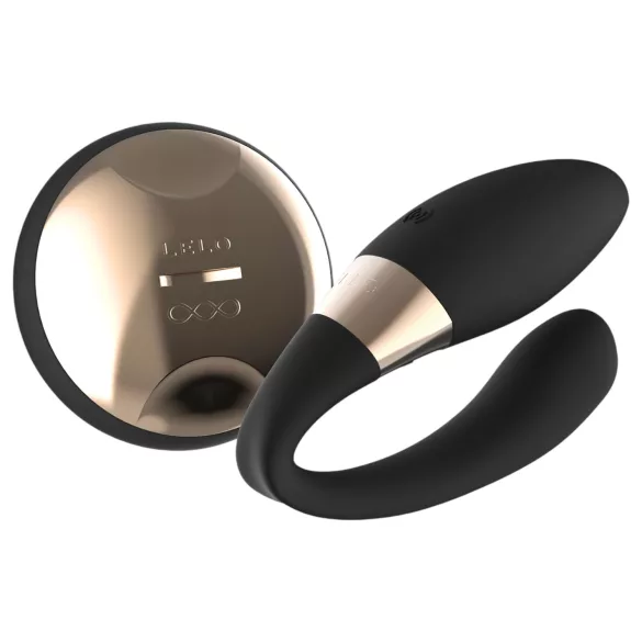 LELO Tiani Duo - vibrator pentru cuplu - telecomandă - silicon negru