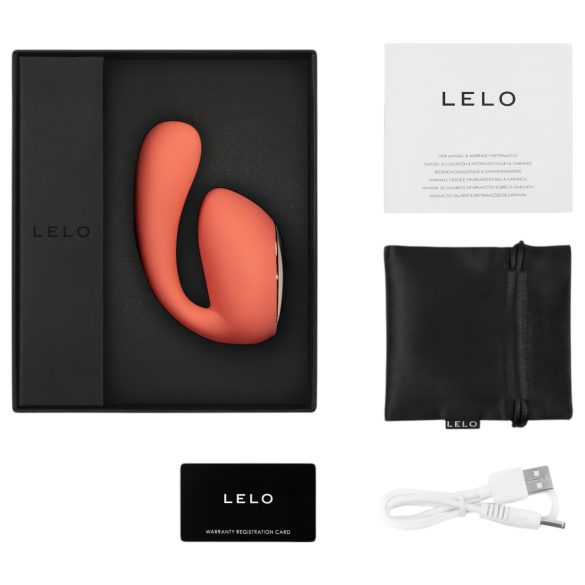 LELO Ida Wave - vibrator rotativ și vibrator cu vibrații - reîncărcabil, coral
