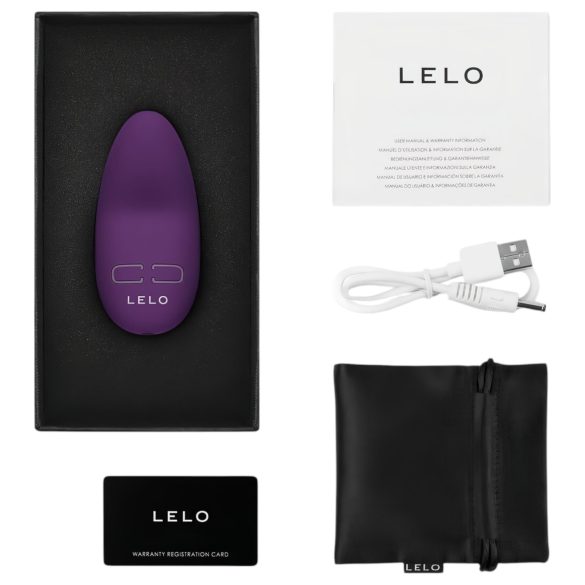 LELO - Vibrator pentru clitoris, reîncărcabil, impermeabil, mov închis