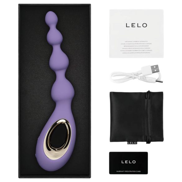 LELO Soraya Beads - vibratoare anal reîncărcabil, rezistent la apă - mov