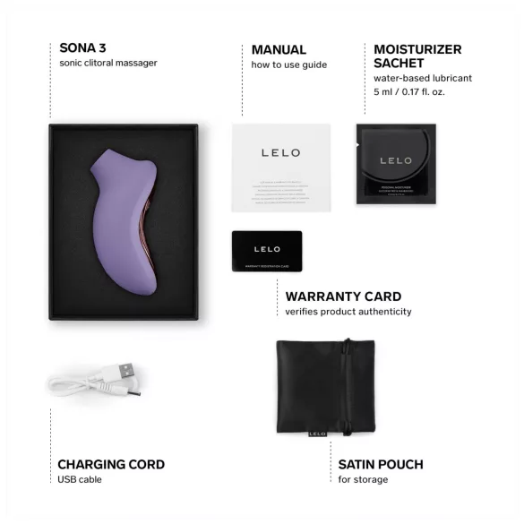 LELO Sona 3 - stimulator clitoridian cu unde sonore - mov lavandă