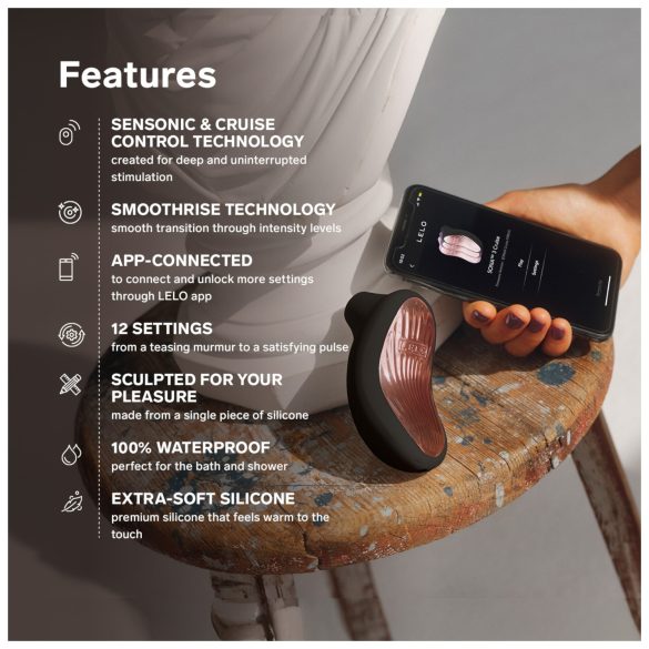 LELO Sona 3 Cruise - stimulator clitoridian cu unde sonore - silicon negru