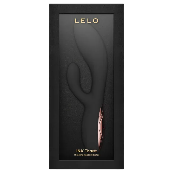 LELO - INA Thrust vibrator iepuraș cu mișcare de împingere (negru)