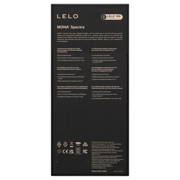 LELO Mona Spectra - vibrator inteligent pentru punctul G cu lumină LED (alb)