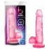 B Yours Sweet N Hard 4 - dildo cu testicule - 18cm - roz