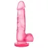 B Yours Sweet N Hard 4 - dildo cu testicule - 18cm - roz