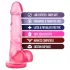 B Yours Sweet N Hard 4 - dildo cu testicule - 18cm - roz