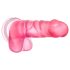 B Yours Sweet N Hard 4 - dildo cu testicule - 18cm (roz)