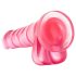 B Yours Sweet N Hard 4 - dildo cu testicule - 18cm (roz)
