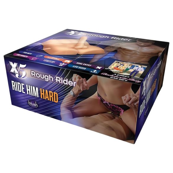 Blush X5 Rough Rider - torzo masculin realist - silicon natur