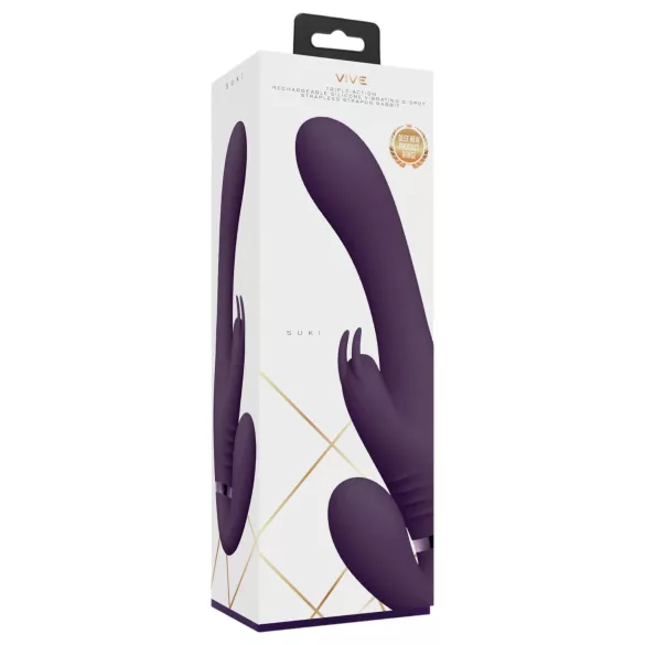 Vive Suki - vibrator strap-on fără ham - mov