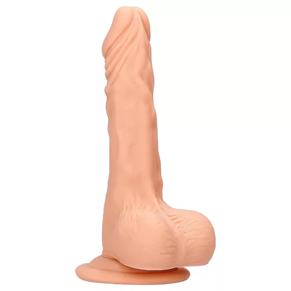 RealRock - dildou realist cu testicule - 17 cm - culoare naturală