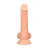 RealRock - dildou realist cu testicule - 17 cm - culoare naturală