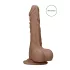 RealRock - dildo realist cu testicule - 17 cm - culoare închisă