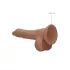 RealRock - dildo realist cu testicule - 17 cm - culoare închisă