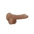 RealRock Dong 7 - dildo realist cu testicule (17cm) - culoare naturală închisă