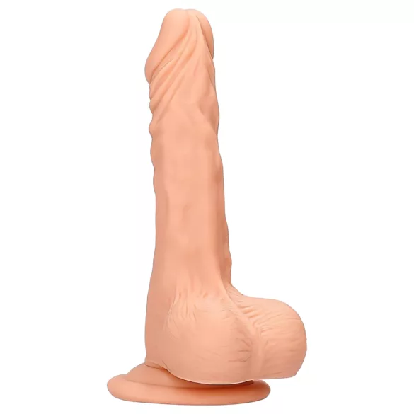 RealRock - dildo realist cu testicule - 20cm - culoare naturală