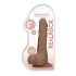 RealRock Dong 8 - Dildo realist cu testicule (20 cm) - nuanță naturală închisă